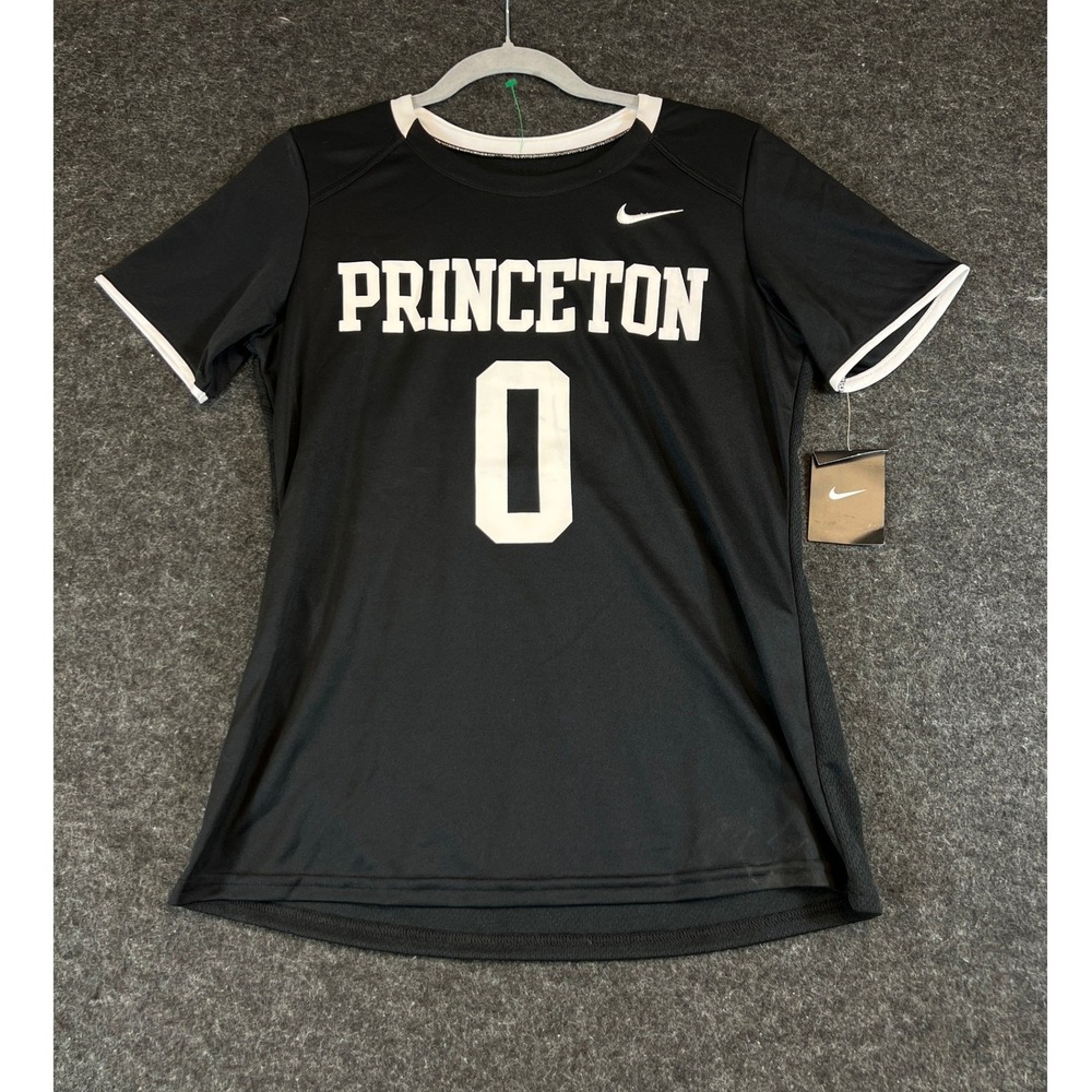 Nike Princeton Tigers Lacrosse Jersey Womens Medium Black Dri Fit Team Issue NWT